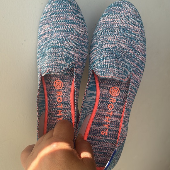 Rothy’s Retired The Round Toe Slip Turquoise Melange - Picture 5 of 5